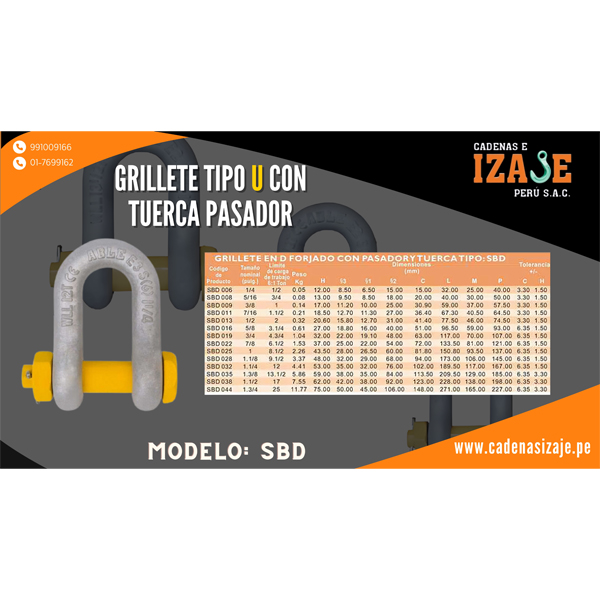 Grilletes Modelo SBD - Image 5