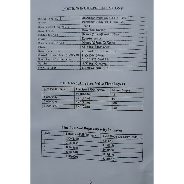 Winche Eléctrico para Truck 12V con control remoto - Image 7